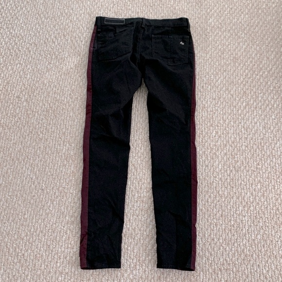 rag & bone Black & Wine Skinny Jean - Picture 4 of 11